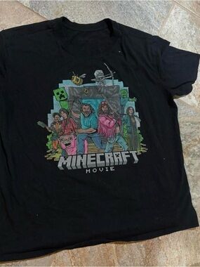 Minecraft Movie Graphic Tee - Black